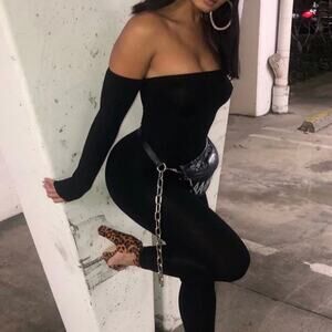 Fashion Nova Soothe off the Shoulder Jumpsuit , Size M, NWT